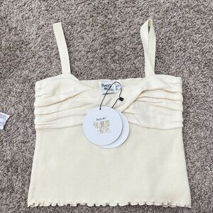 Princess Polly Cream Ruched Camisole